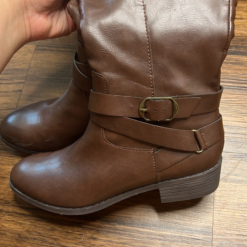 Brown Riding Boots Size 7.5 - Picture 2 of 4